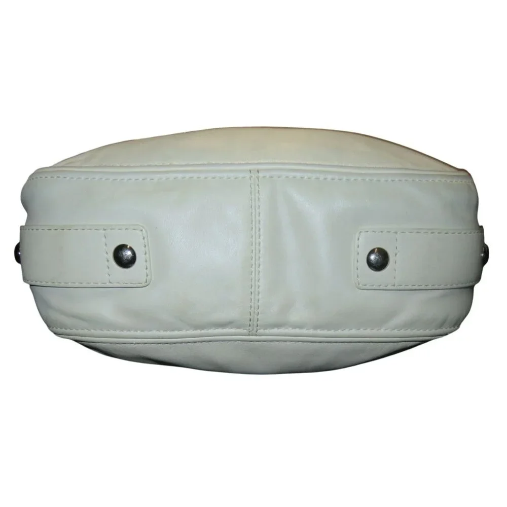 Coach 2010 Zoe Leather Hobo Handbag in Cream White
